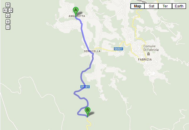 Map of Contrada Angilletta, Fabrizio, VV